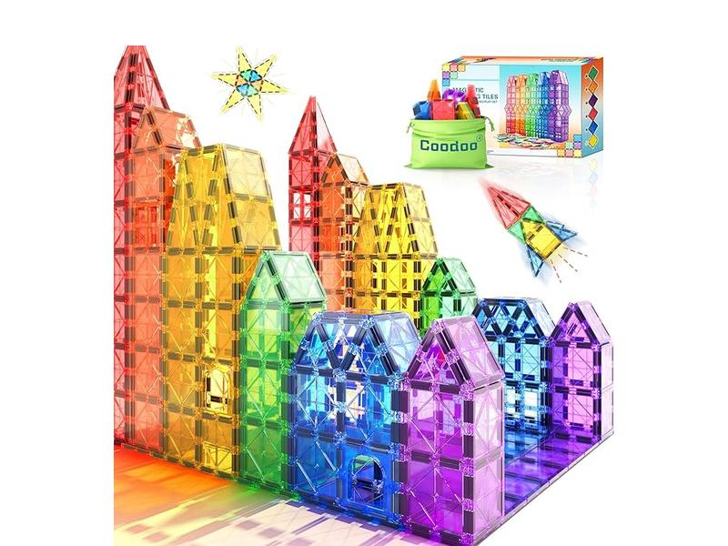 Magnetic Tiles Kids Toys STEM Magnet Toy for Toddler Magnetic Blocks Building Preschool Learning Sensory Montessori Toys 